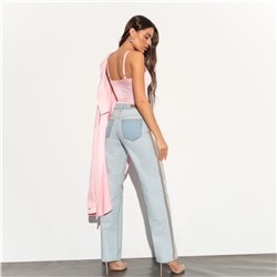 Джинсы прямые с имитацией изнанки, Matera (light blue)