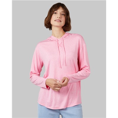 WOMEN'S COOL LONG SLEEVE HOODED T-SHIRT