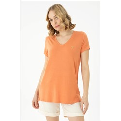 Kadın Kiremit Basic Tişört