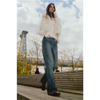 JEANS TRF WIDE LEG TIRO ALTO FULL LENGTH