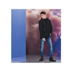 LIVERGY® Herren Regenmantel, mit Kapuze und Kordel