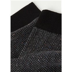 Kurze Herrensocken mit Fischgrätenmuster