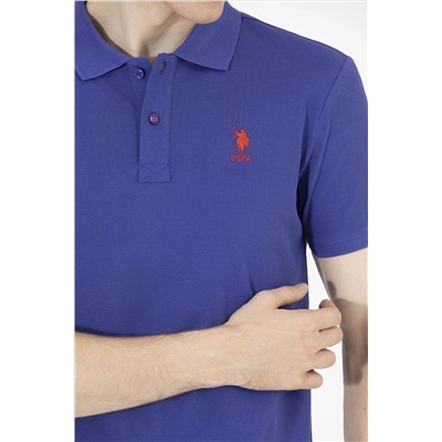 Erkek Mavi Basic Polo Yaka Tişört