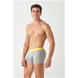 U.S. Polo Assn. U.S. Polo Assn. Erkek Gri Melanj - Siyah 2 Li Boxer