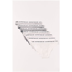 Pack 7 bragas clásicas algodón logo rayas