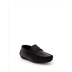 Siyah Kauçuk Taban %100 Deri Loafer Ayakkabı