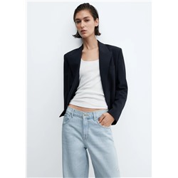 Jeans wideleg rotos decorativos