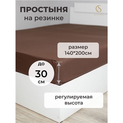 Простыня на резинке SELENA 'Исида', 140х200х30 (см), поплин (хлопок 100%)