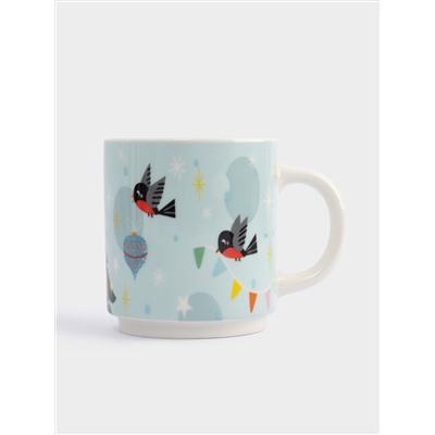 Кружка, 350 мл, 4 шт, фарфор N, Животные украшают елку, Band