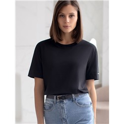 Свободная футболка из премиального хлопка с эластаном