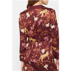 Пижамная рубашка Jameela темно-бордовая бордовая