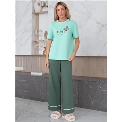 Футболка с принтом свободная эластичная из премиального хлопка