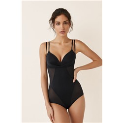 Body moldeador tul negro