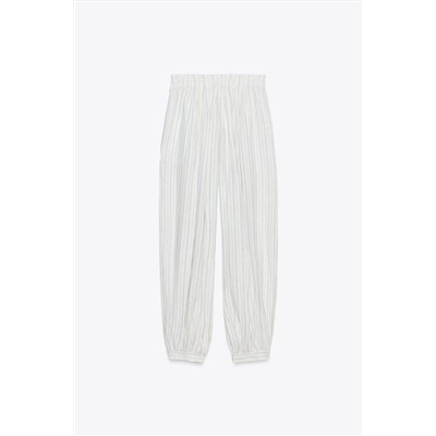 STRIPED PUFFED TROUSERS ZW COLLECTION
