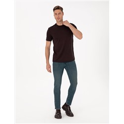 Koyu Kahverengi Regular Fit Tişört