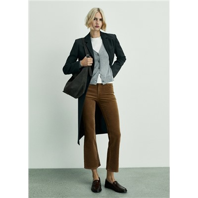 Pantalón Sienna flare crop pana