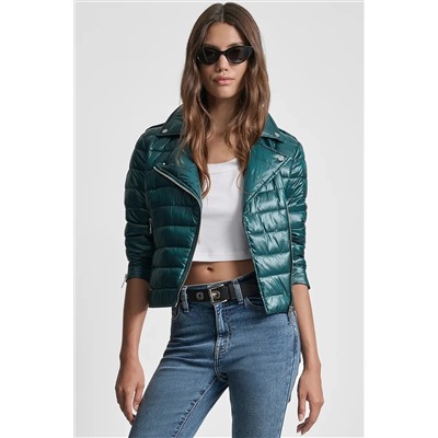 MOTO-STYLE PUFFER JACKET