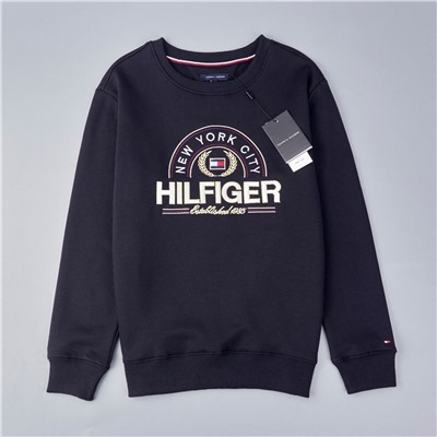 Мужской толстый и удобный свитер из хлопка и бархата ТОММИ ХИЛФИГЕ*Р