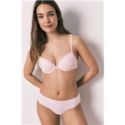 Sujetador clásico relleno encaje rosa BEAUTIFUL