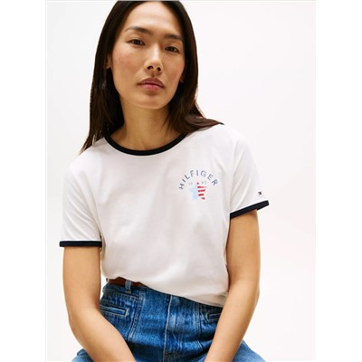 Hilfiger Star Logo Ringer T-Shirt