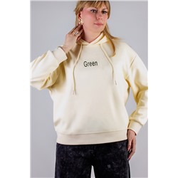 Унисекс-худи из премиальной ткани Green без начеса