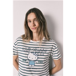 Pijama corto Hello Kitty rayas