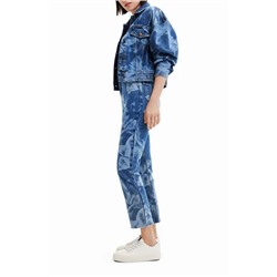 Chaqueta vaquera flores