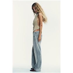 JEANS TRF WIDE LEG TIRO BAJO