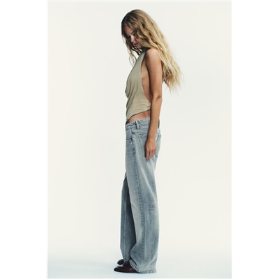 JEANS TRF WIDE LEG TIRO BAJO