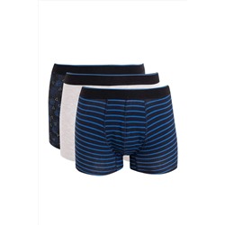 DeFacto Regular Fit Baskılı 3lü Boxer C9566AX24WN