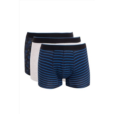 DeFacto Regular Fit Baskılı 3lü Boxer C9566AX24WN