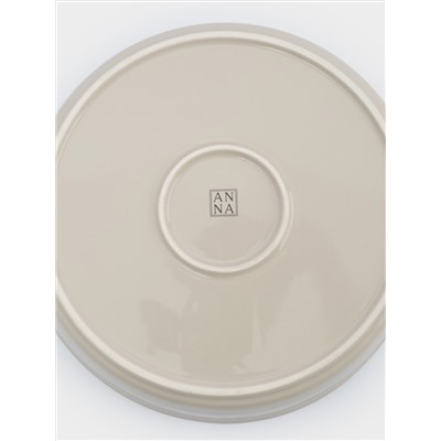 Форма для запекания, 26 см, керамика, круглая, молочно-бежевая, Baker