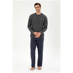 Erkek Antrasit Melanj Pijama Takımı
