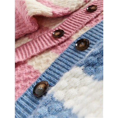 Strickjacke mit Wollezusatz
