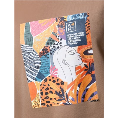 Футболка из премиального хлопка с авторским принтом