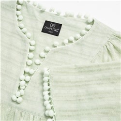 Блуза в стиле бохо, Летний фольклор (зеленая)