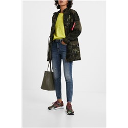 Parka militar estampado floral