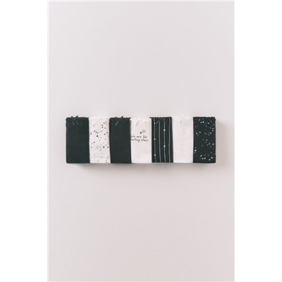 Pack 7 bragas clásicas algodón b&w estampado