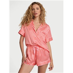 Glazed Satin Short Pajama Set