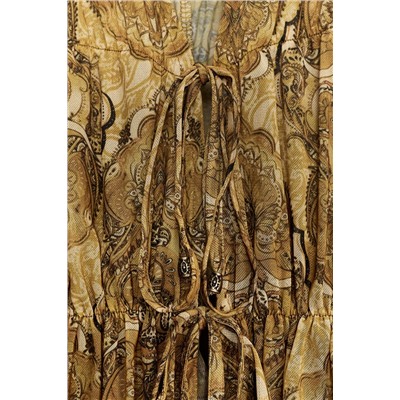 PRINTED BLOUSE WITH TIED DETAILS