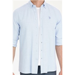 Erkek Açık Mavi Uzun Kollu Gömlek