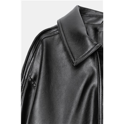 JACKET WITH DETACHABLE FAUX FUR COLLAR