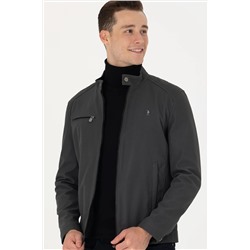 Erkek Antrasit Deri Ceket