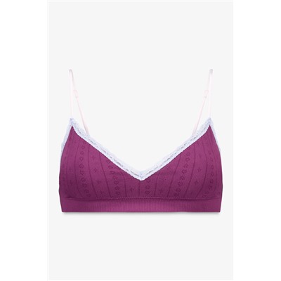 Sujetador seamless pointelle burgundy