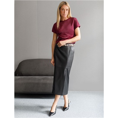 Юбка-карандаш из искусственной кожи