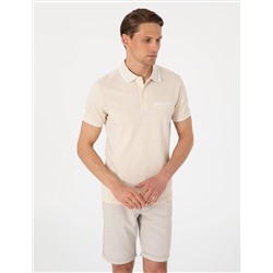 Bej Slim Fit Tişört