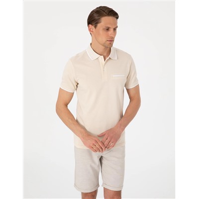 Bej Slim Fit Tişört
