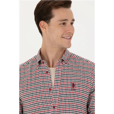 Erkek Kırmızı Uzun Kollu Gömlek
