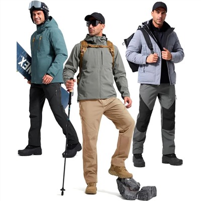 Мужские утеплённые на ылисе уличные брюки карго для походов и активного отдыха  FRE*E SOLDIE*R