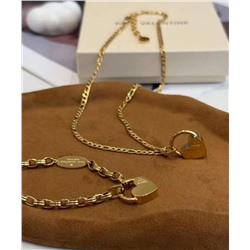 Комплект Pau*l Valentin*e из подвески и браслет покрытый настоящим золотом  Экспорт в Германию